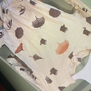 Kate Quinn Cream Umbrella Print Kids Blouse